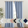 NICETOWN Stone Blue Vintage Linen 100% Blackout Curtains by NICETOWN