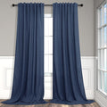 Navy Blue Curtains 84 Inch Length by Pitalk