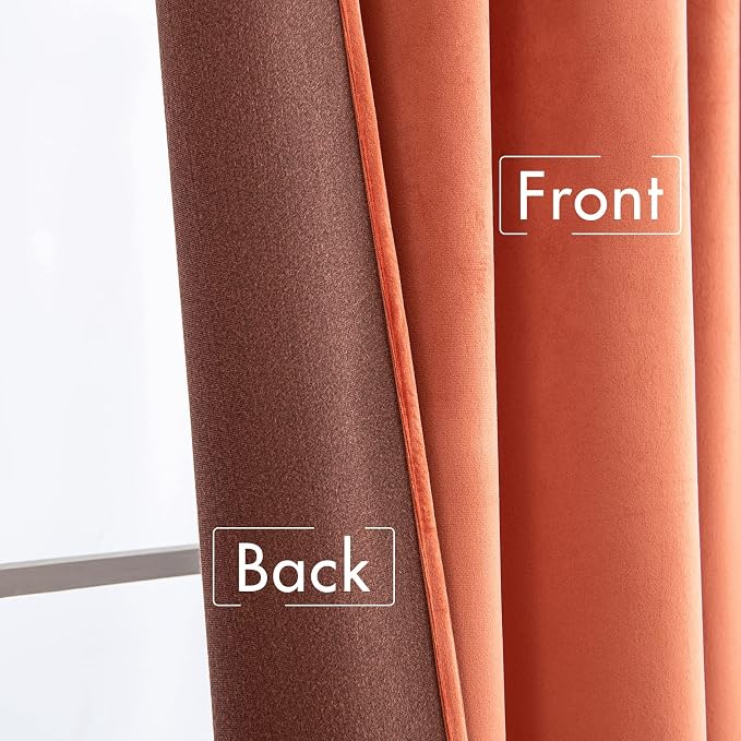MIULEE Velvet Curtains 96 inches 2 Panels - Image 6