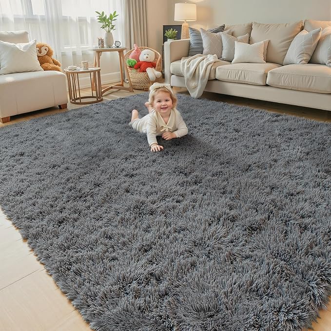 Rugs for Bedroom 4x6, Alfombras para Salas Shag Large Plush Soft Area Rug - Image 7