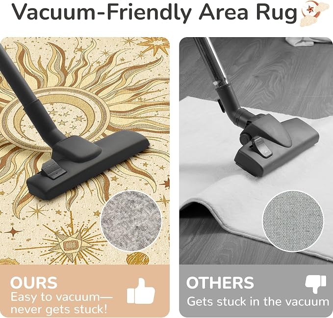 Vacuum-Friendly, 5x7 Washable Area Rug - Image 5