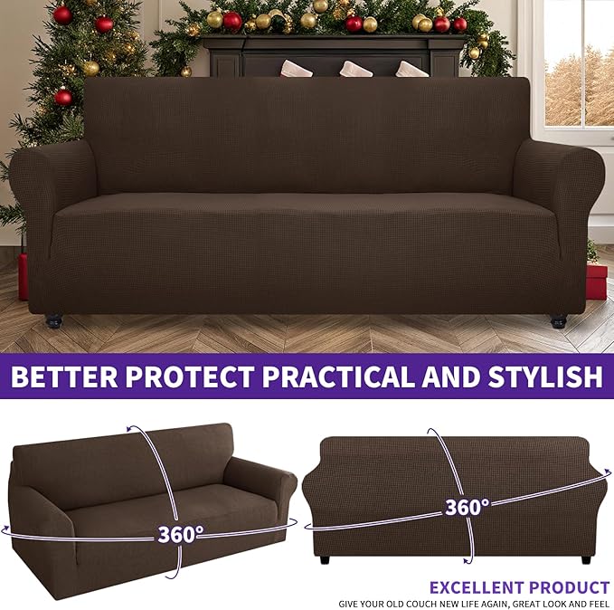 ZNSAYOTX Super Stretch Couch Cover Universal Sofa Covers - Image 2
