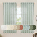 LAMIT Faux Linen Curtains 63 inches Long by LAMIT