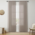Nanspring Stone Beige Linen Curtains 84 Inches Long by Nanspring