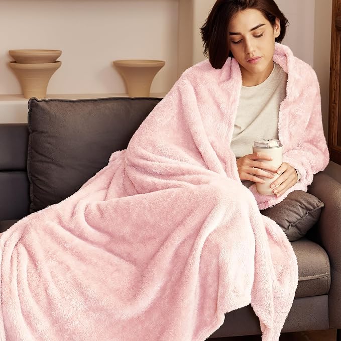 Exclusivo Mezcla Plush Fuzzy Fleece Throw Blanket Extra Large, Super Soft - Image 2