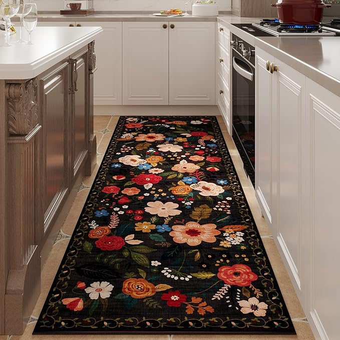 Rugcomf Runner Rug for Hallways Kitchen Rug Non Slip 2'6''x8' Washable Runner - Image 2