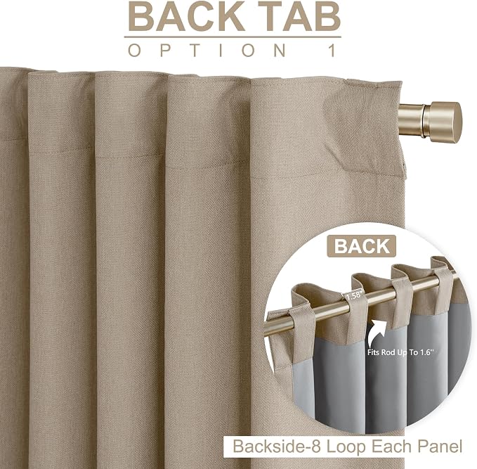 Faux Linen Total Blackout Curtains - Image 5