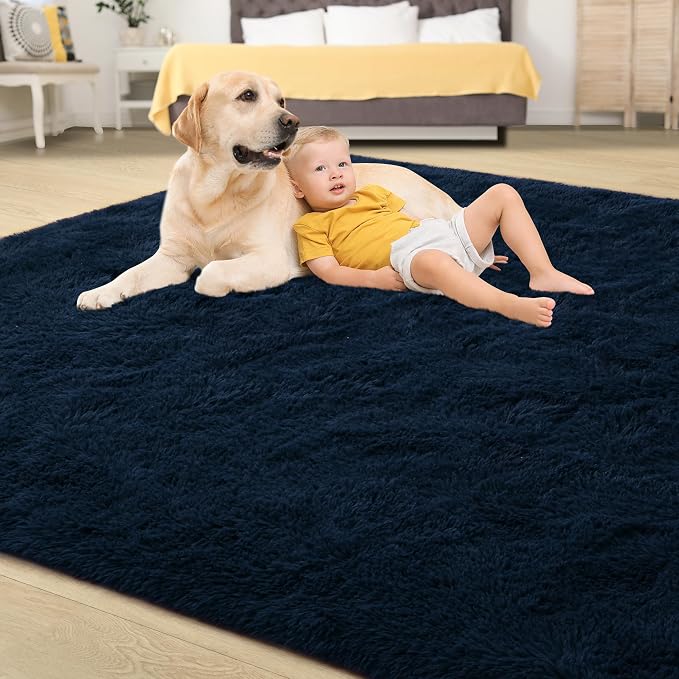 Tepook Soft Fluffy Rugs for Bedroom, 4x6 Area Rug for Living Room, Modern - Image 4