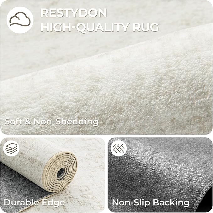 2'6 x 8' Runner Rug Non Slip, Washable Kitchen Rugs, Nursery Room, Soft Runner - Image 7