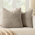 MIULEE Light Brown Decorative Throw Pillow Covers 20x20 Inch by MIULEE