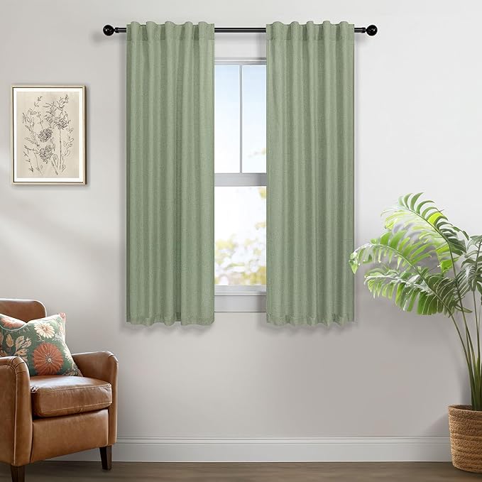 Sage Green Curtains 38 Inch Width - Image 6