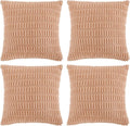 Fancy Homi 4 Packs Peach Decorative Throw Pillow Covers 26x26 Inch by Fancy+Homi