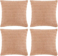 Fancy Homi 4 Packs Peach Decorative Throw Pillow Covers 24x24 Inch by Fancy+Homi