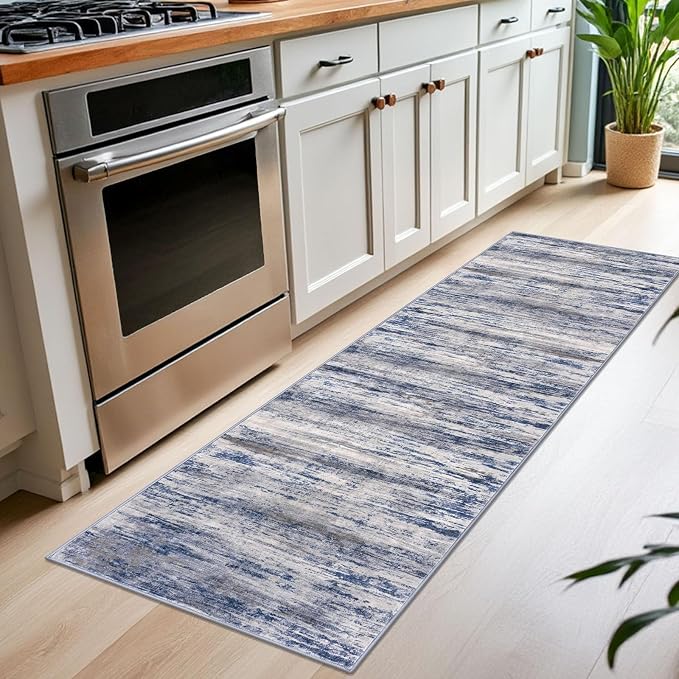 KOZYFLY Modern Abstract Washable Rug Runner 2x7 Hallway Runner Rug Non-Slip - Image 3