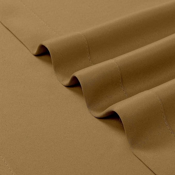 Chyhomenyc Gold Valances for Window, Room Darkening Short Curtains for Kitchen - Image 6