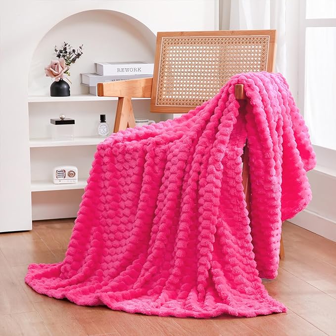 Hot Pink Throw Blanket 50"×70" inches Gifts - Image 2