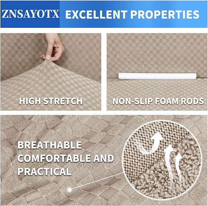 ZNSAYOTX 1 Piece Jacquard Couch Covers - Image 4