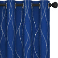 Deconovo Blackout Curtains, Thermal Insulated Noise‑Reducing Drapes, Wave Line by Deconovo