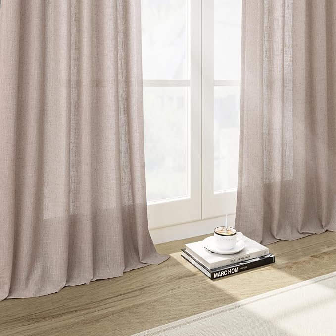 Oatmeal Linen Curtains 84 Inches Long - Image 7