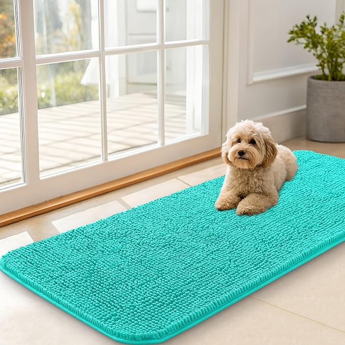 OLANLY Dog Door Mat for Muddy Paws 47x20, Absorbs Moisture and Dirt, Absorbent by OLANLY