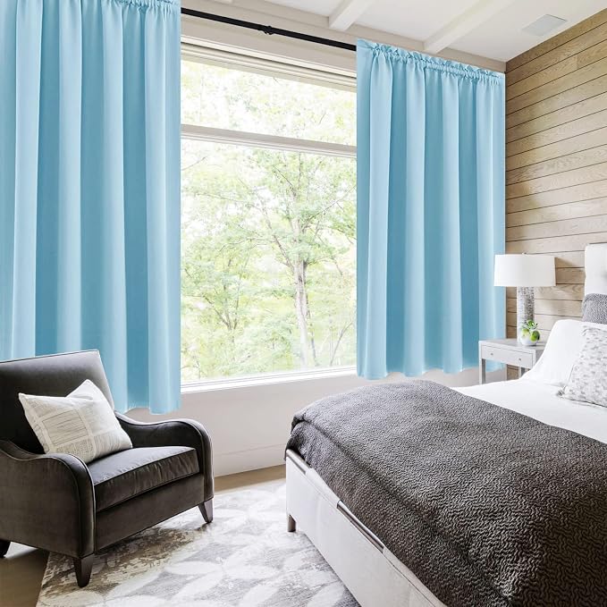 DWCN Blackout Curtains Room Darkening Thermal Insulated Bedroom Curtains Window - Image 2