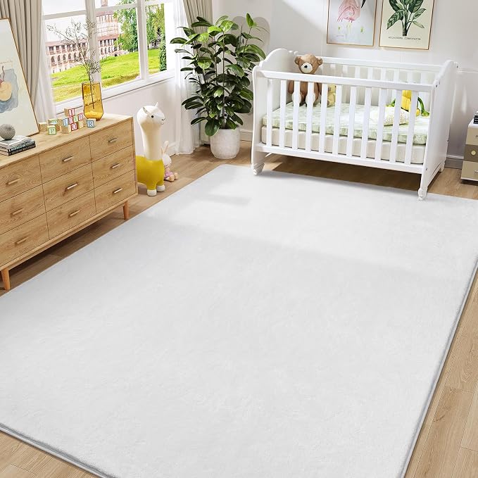 Amearea Large Modern Area Rugs for Bedroom Living Room, 5x8 Feet White - Image 7