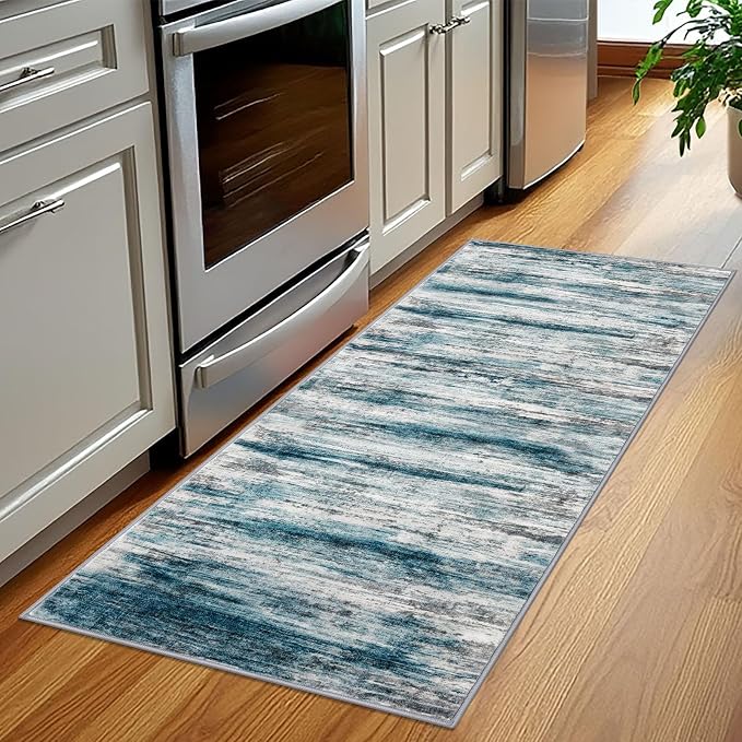 KOZYFLY Modern Abstract Hallway Runner Rug, 2x5 Washable Rug Runner Non-Slip - Image 3