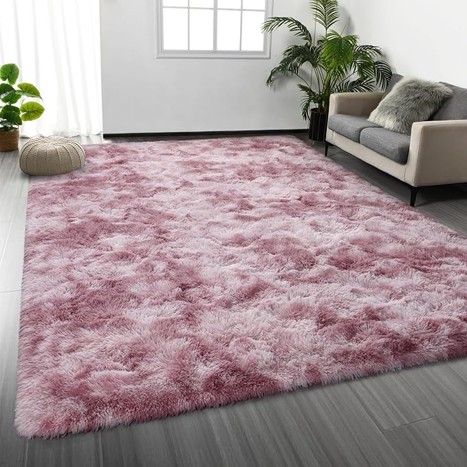 Deerhoo Shag Area Rug, 4 X 6 Tie-Dyed Plush Fuzzy Rugs by Deerhoo