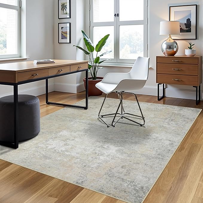 5x7 Area Rugs for Living Room Rug Washable: Abstract Rug for Dining Room - Image 3