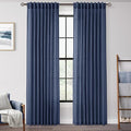 Navy Blue Curtains 96 inch Length by Jolilight