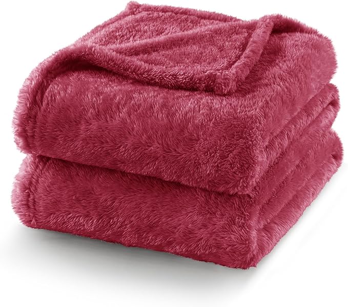 Exclusivo Mezcla Plush Fuzzy Fleece Bed Blanket Queen Size, Super Soft - Image 7