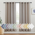 NICETOWN Linen Flax Semi Sheer Curtains 72" Length, Grommet Top Bedroom Window by NICETOWN