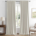 MIULEE 100% Blackout Linen Curtains by MIULEE