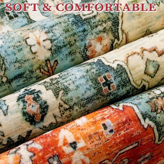 SERISSA 4x6 Washable Non Slip Boho Area Rug - Image 5