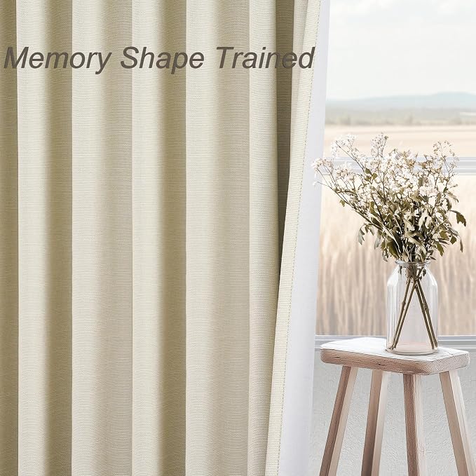 Topfinel Cream Ivory Blackout Curtains & Drapes 84 Inch Length - Image 4