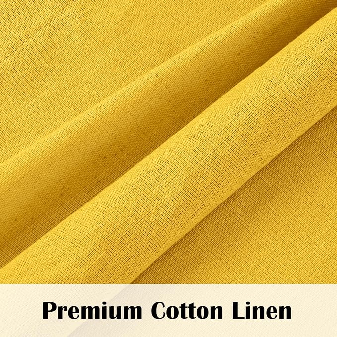 FRAMICS Farmhouse Kitchen Curtains 24 Inch Length, Rustic Cotton Linen Tier - Image 6