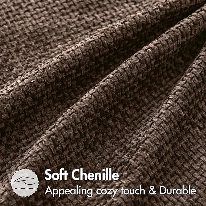 MIULEE Pack of 2 Couch Throw Pillow Covers 16x16 Inch Neutral Dark Brown Boho - Image 5