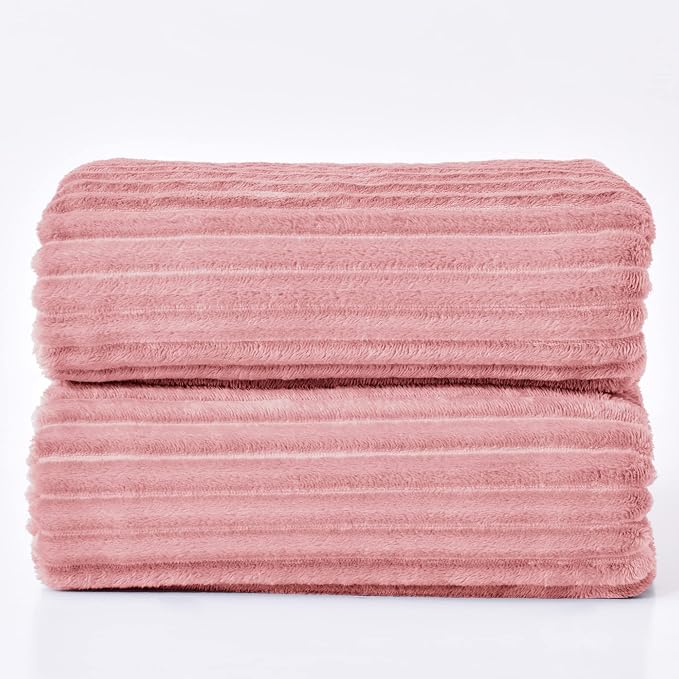 BEDELITE Fleece Blanket King Size – 3D Ribbed Jacquard Soft and Warm Decorative - Image 9