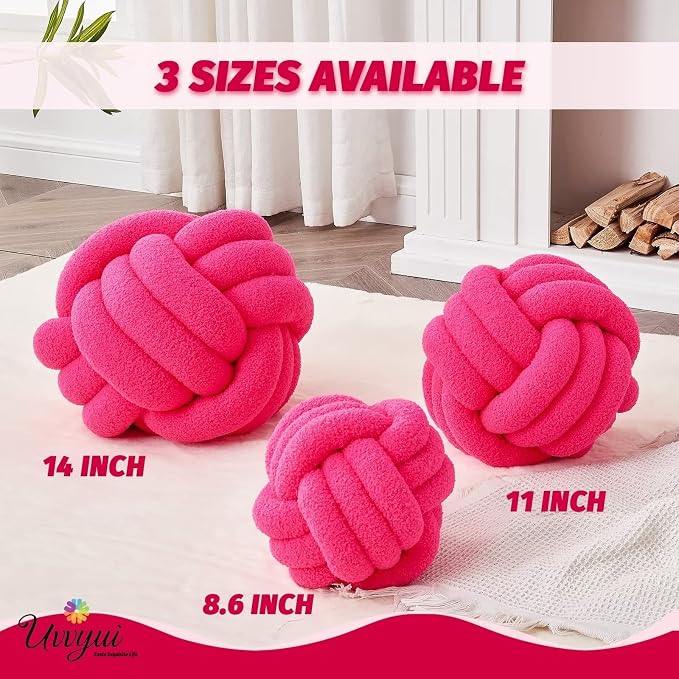 Uvvyui Knot Pillow Ball, Soft Home Decorative Pillows, Round Throw Pillow - Image 2