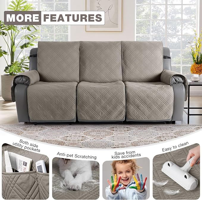 TAOCOCO Waterproof Recliner Sofa Cover, Non Slip Split Recliner Couch Covers - Image 6