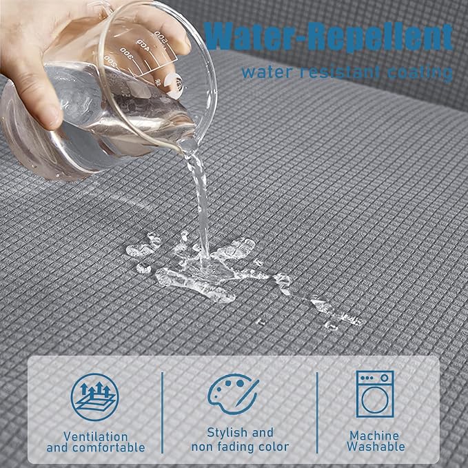 Water-Resistant Spandex Couch Cushion Covers, Stretch Sofa Settee Slipcover - Image 4