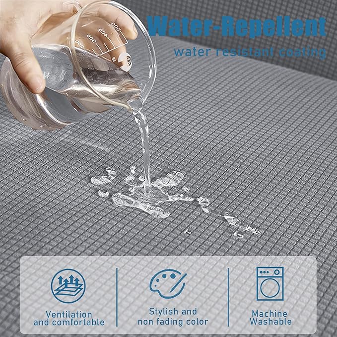 Water Repellent Couch Cushion Covers, High Stretch Sofa Cushion Slipcovers - Image 3