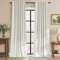 RYB HOME Ivory White 100% Blackout Curtains by RYBHOME