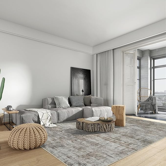 6x9 Area Rugs Washable Rug: Large Modern Abstract Living Room Rug Soft - Image 3