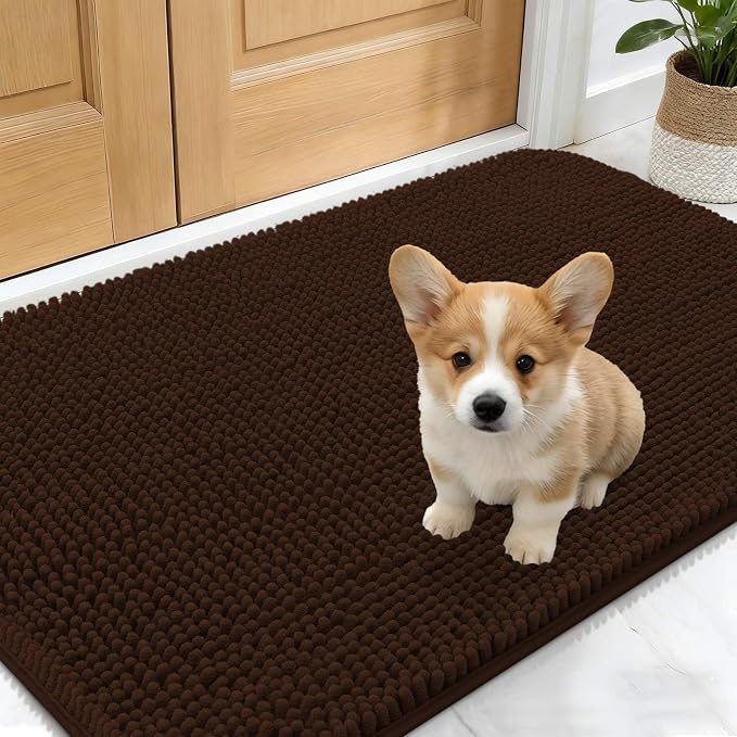 OLANLY Dog Door Mat for Muddy Paws 30x17, Absorbs Moisture and Dirt, Absorbent by OLANLY