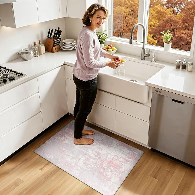 Washable Area Rugs 2'x3' Non-Slip Modern Abstract Soft - Image 2