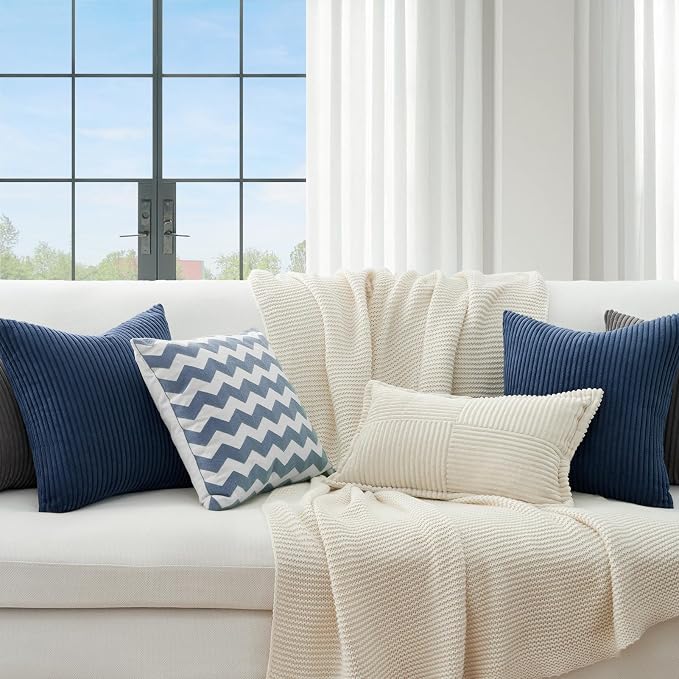 Topfinel Decorative Blue Throw Pillow Covers Cushion Cases, Mix and Match - Image 2