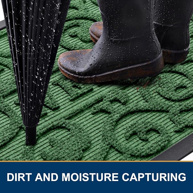 Smiry Welcome Door Mat Outside Entrance, Heavy Duty Trap Dirt and Moisture Easy - Image 3