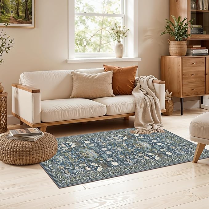 Washable 2x4 Entryway Area Rugs: Anti-Slip Thin Kitchen Carpet Indoor - Image 2