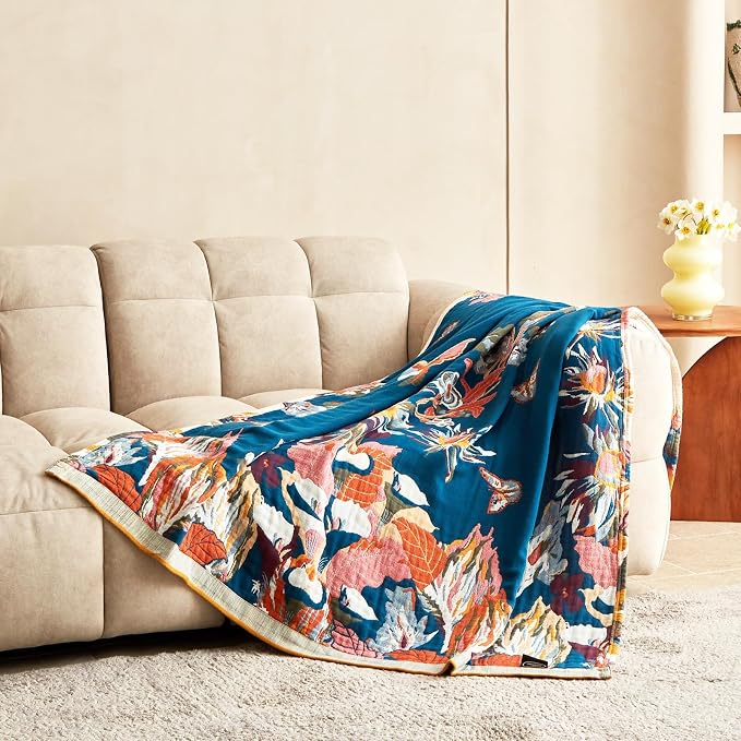 MSGKV Boho Throw Blanket for Couch and Sofa 50"x60" Cotton Throw Cover for - Image 5